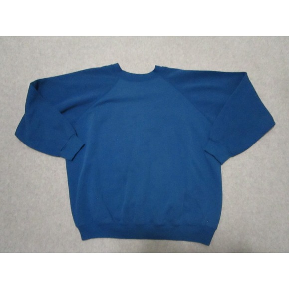 Hanes Other - Vintage 90s Sweater Mens Extra Large Blue‎ Blank Raglan Crewneck Hanes USA Made